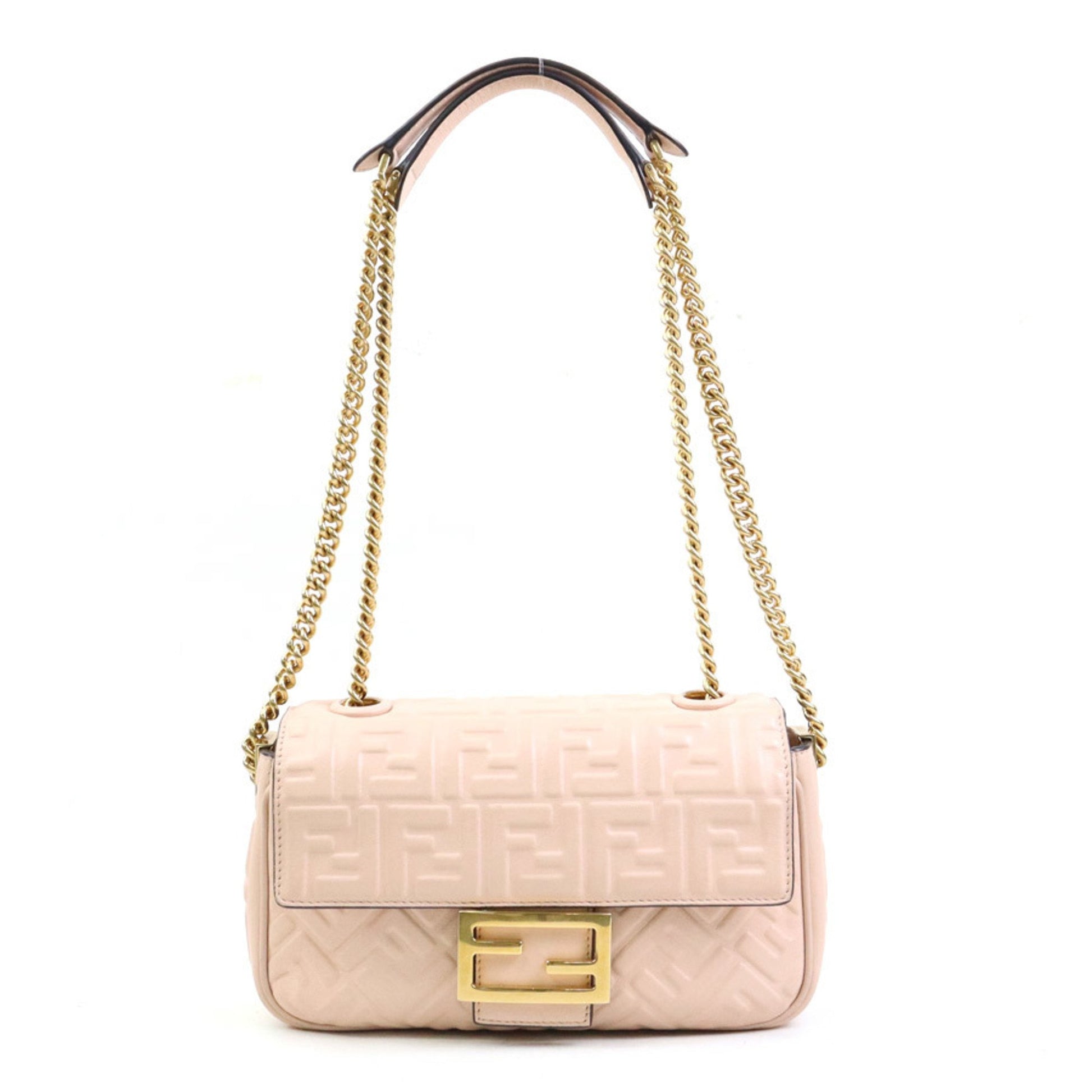 Fendi Baguette, Pink, Leather, shoulder