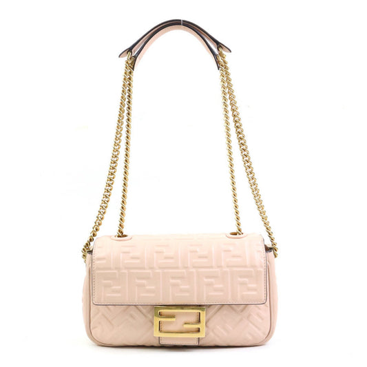Fendi Baguette, Pink, Leather, shoulder