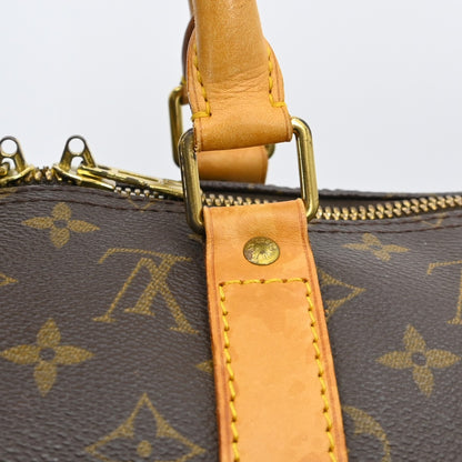 Louis Vuitton Keepall Monogram Canvas, Brown, Canvas, Travel Bag