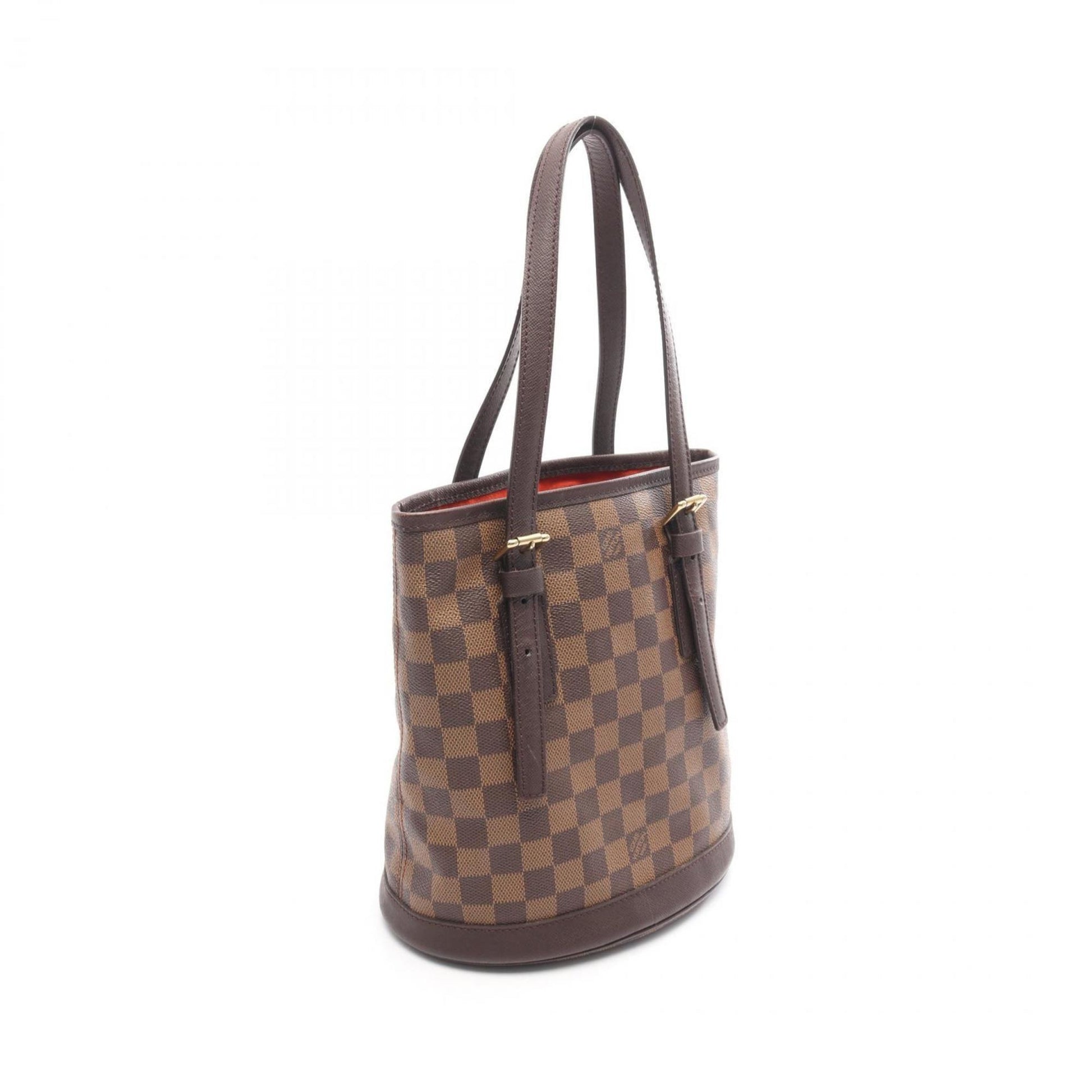 Louis Vuitton Bucket, Brown, "CANVAS, LEATHER", tote