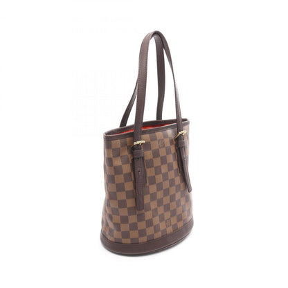 Louis Vuitton Bucket, Brown, "CANVAS, LEATHER", tote