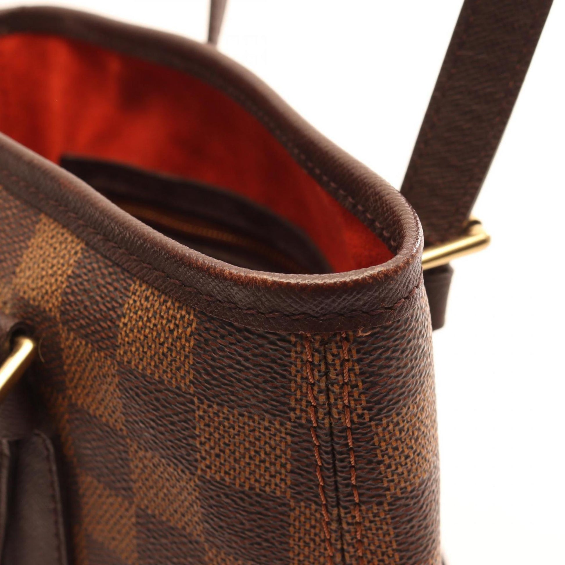 Louis Vuitton Bucket, Brown, "CANVAS, LEATHER", tote