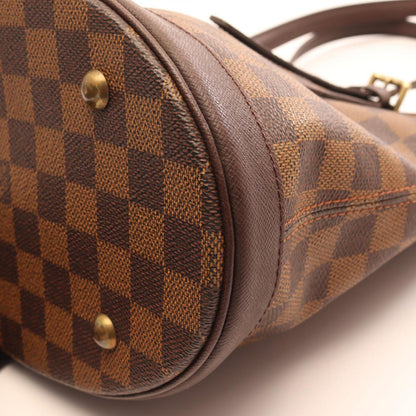 Louis Vuitton Bucket, Brown, "CANVAS, LEATHER", tote