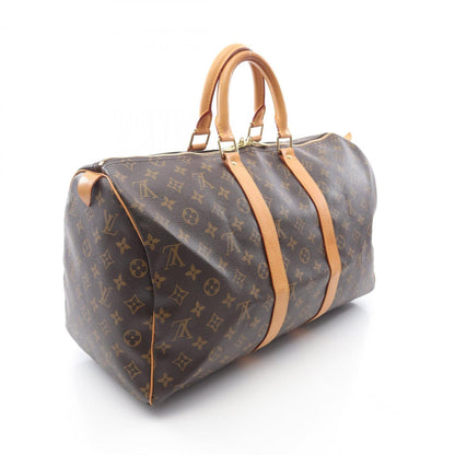 Louis Vuitton Keepall 45, Brown, Canvas, travel
