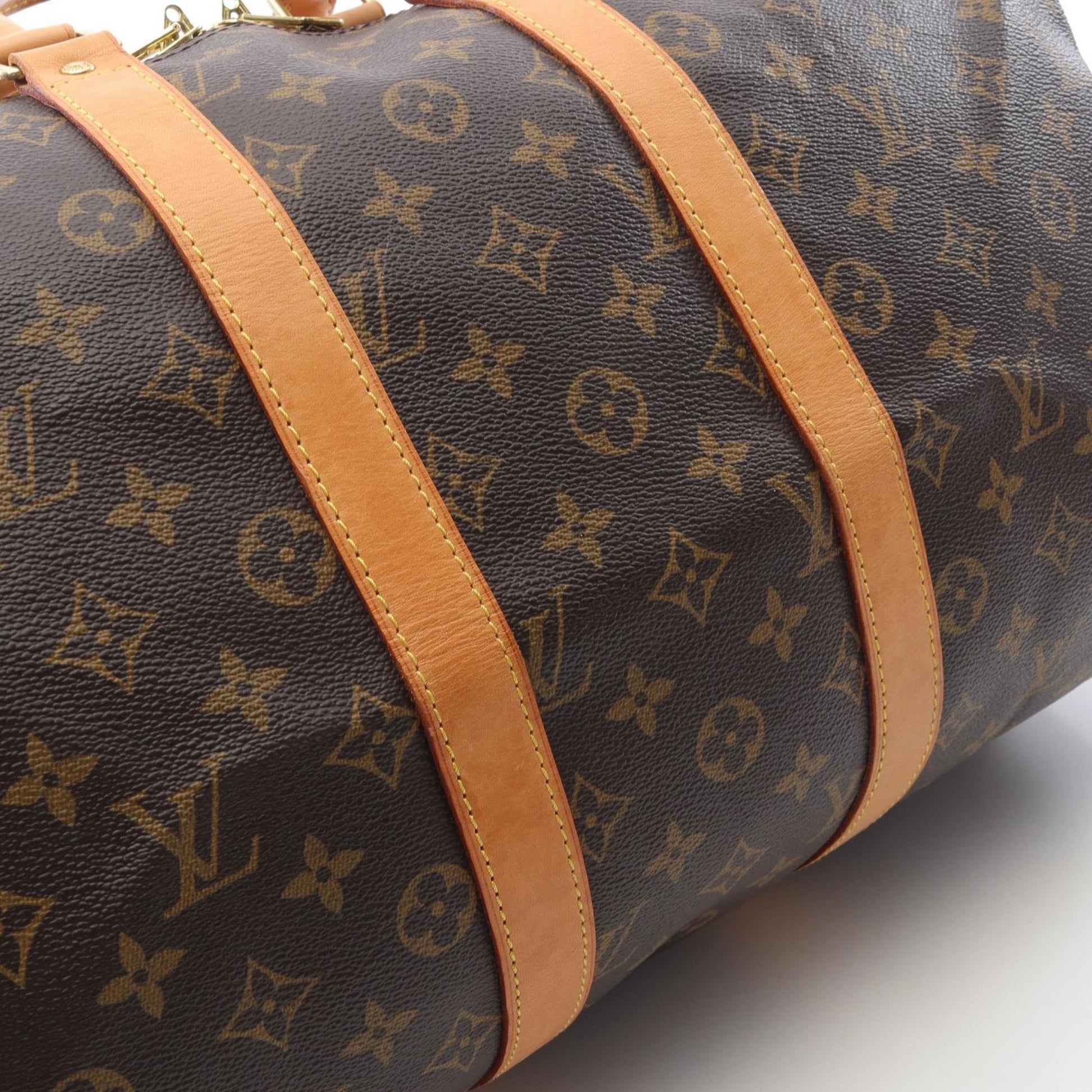 Louis Vuitton Keepall 45, Brown, Canvas, travel