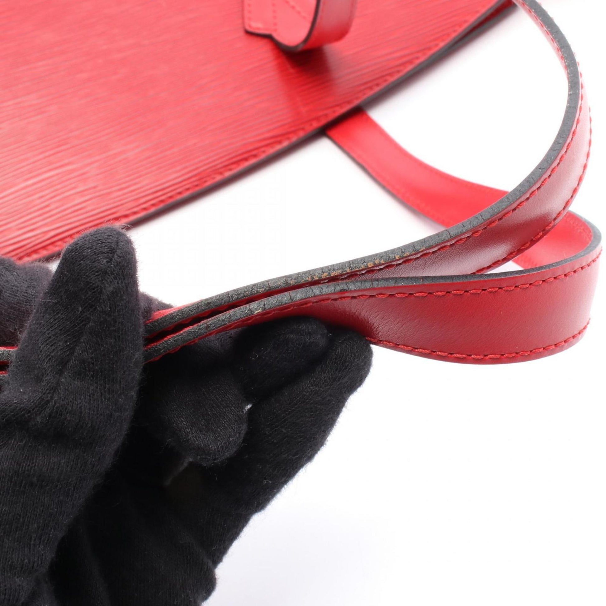 Louis Vuitton Saint Jacques, Red, Leather, shoulder