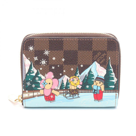 Louis Vuitton Zippy coin purse, Brown, Canvas, wallet