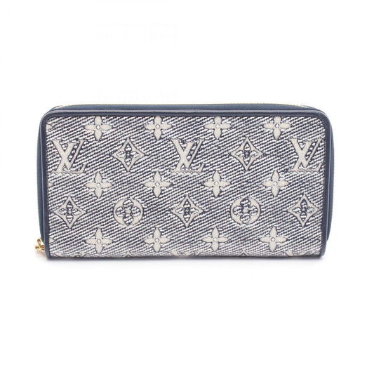 Louis Vuitton Zippy wallet, Navy, Denim - Jeans, wallet