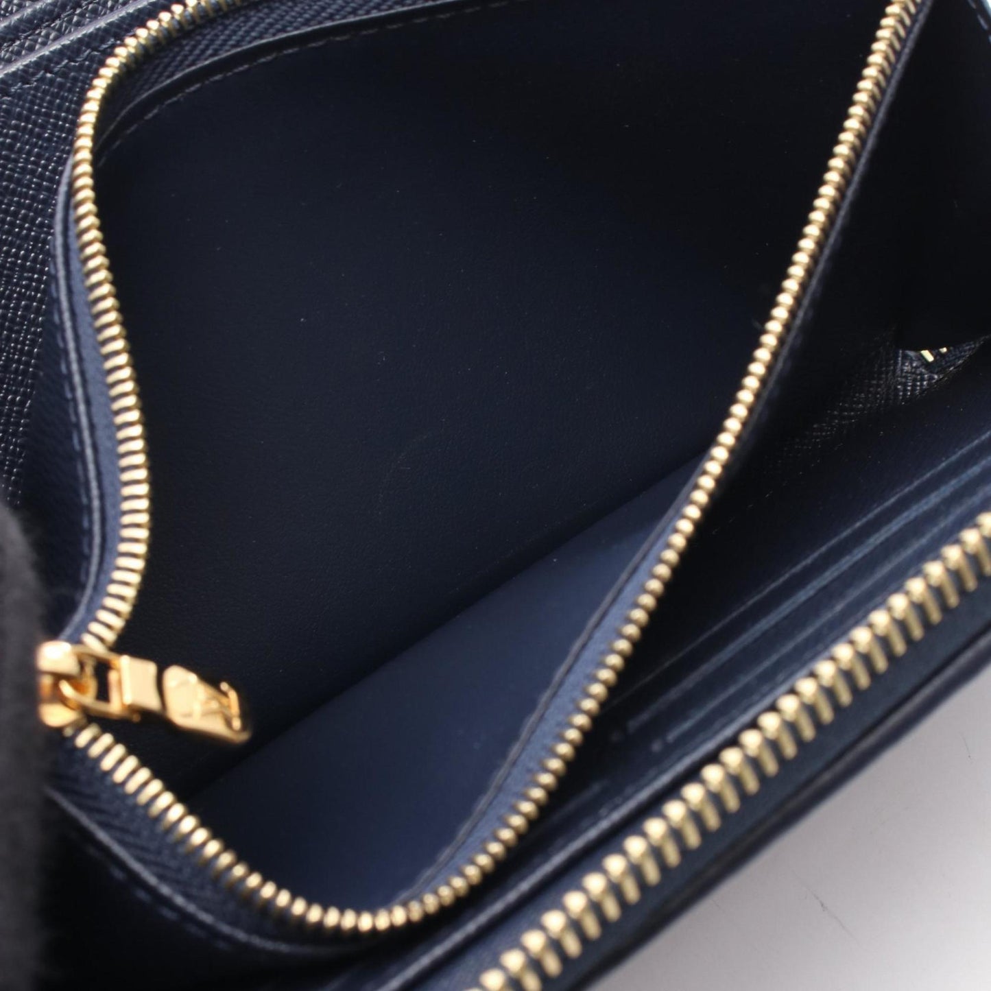 Louis Vuitton Zippy wallet, Navy, Denim - Jeans, wallet