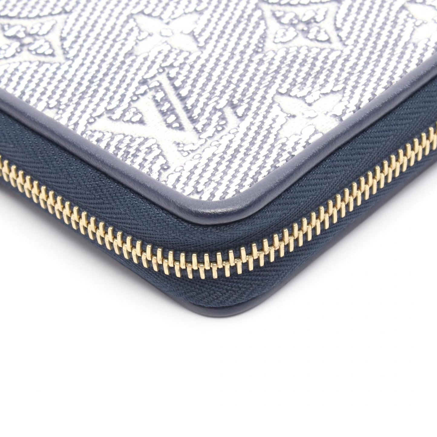 Louis Vuitton Zippy wallet, Navy, Denim - Jeans, wallet