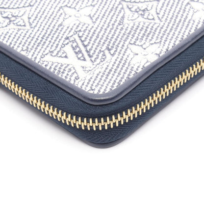 Louis Vuitton Zippy wallet, Navy, Denim - Jeans, wallet
