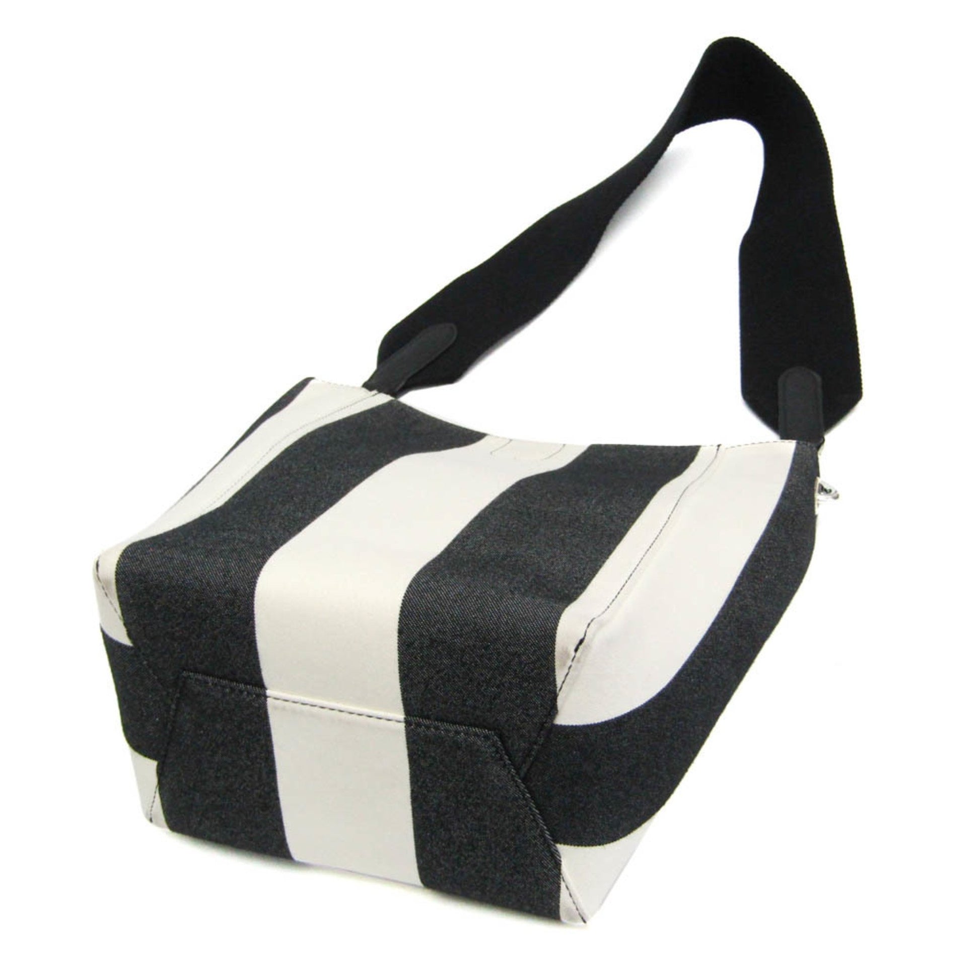 Céline Seau Sangle, White, Canvas, shoulder