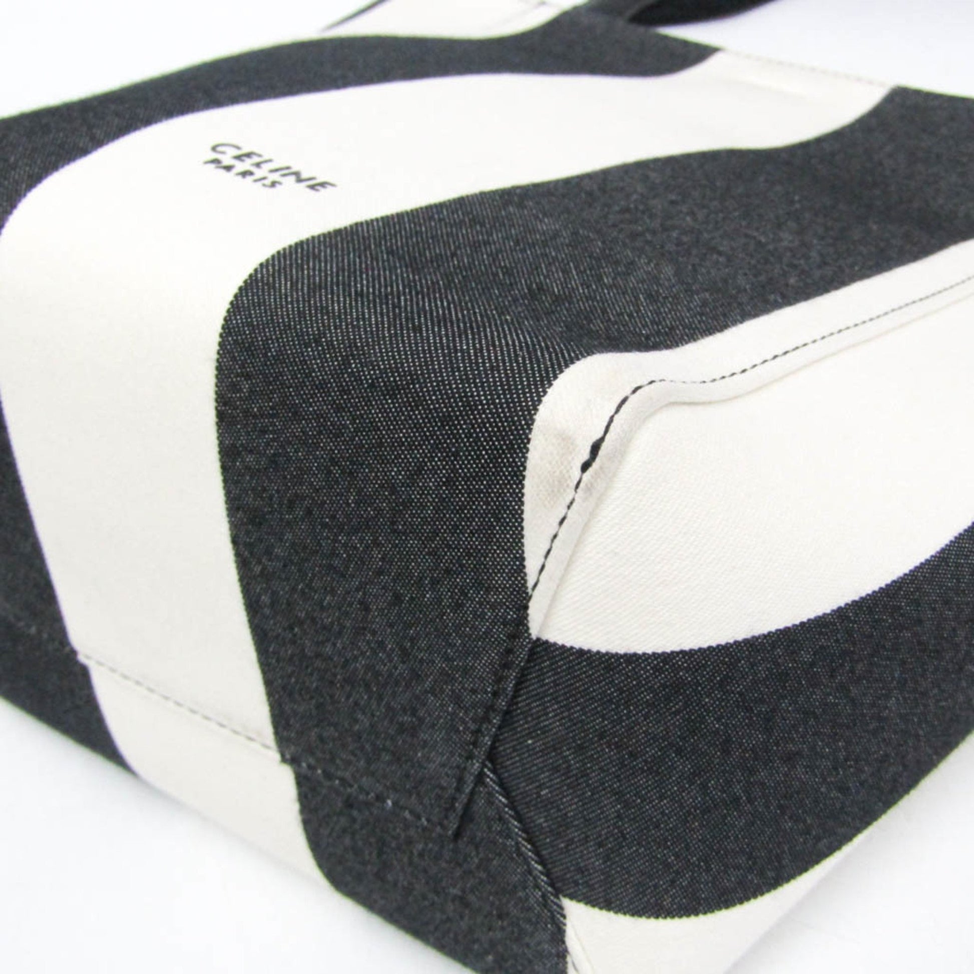 Céline Seau Sangle, White, Canvas, shoulder