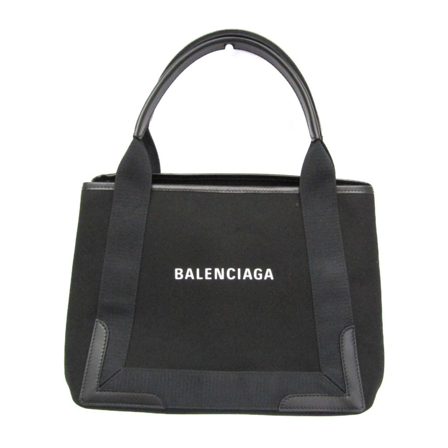 Balenciaga Navy, Black, "CANVAS, LEATHER", tote