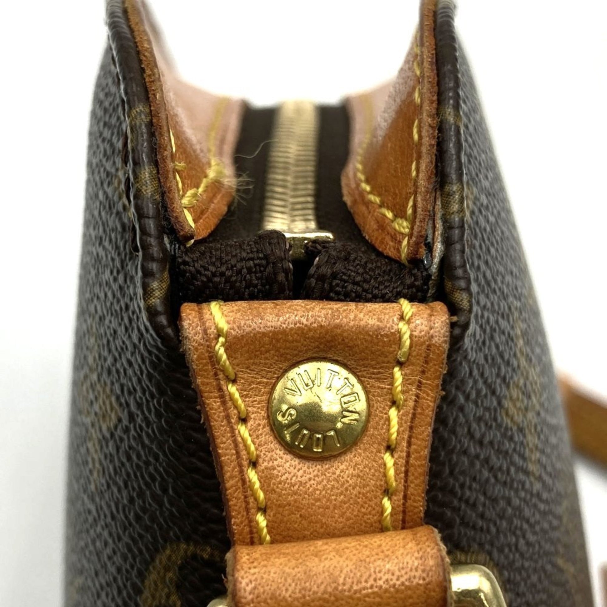 Louis Vuitton Drouot, Brown, Canvas, shoulder