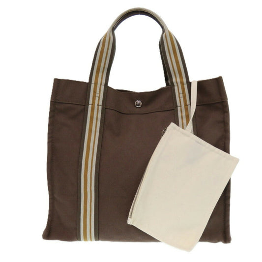 Hermès Toto, Brown, Canvas, tote