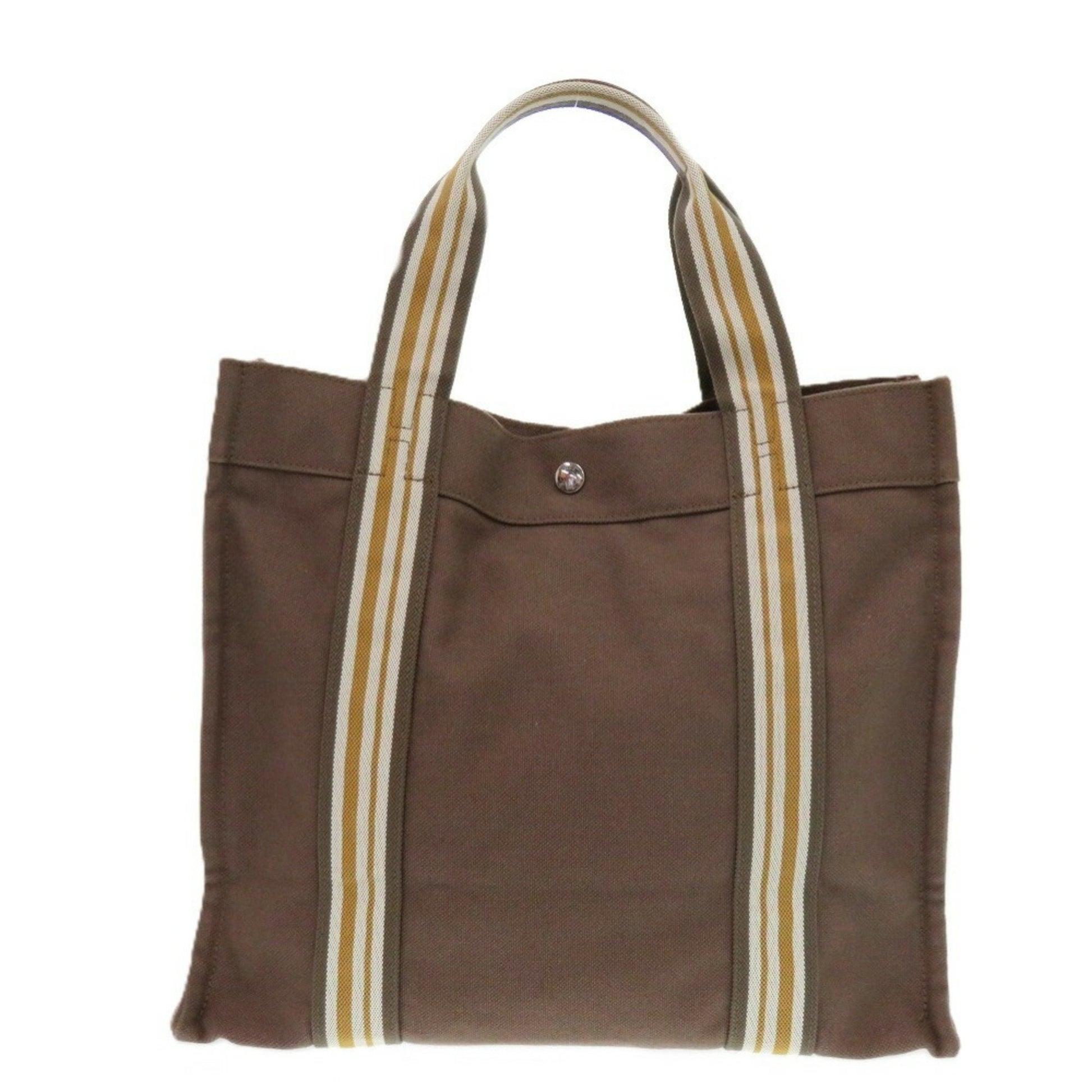 Hermès Toto, Brown, Canvas, tote