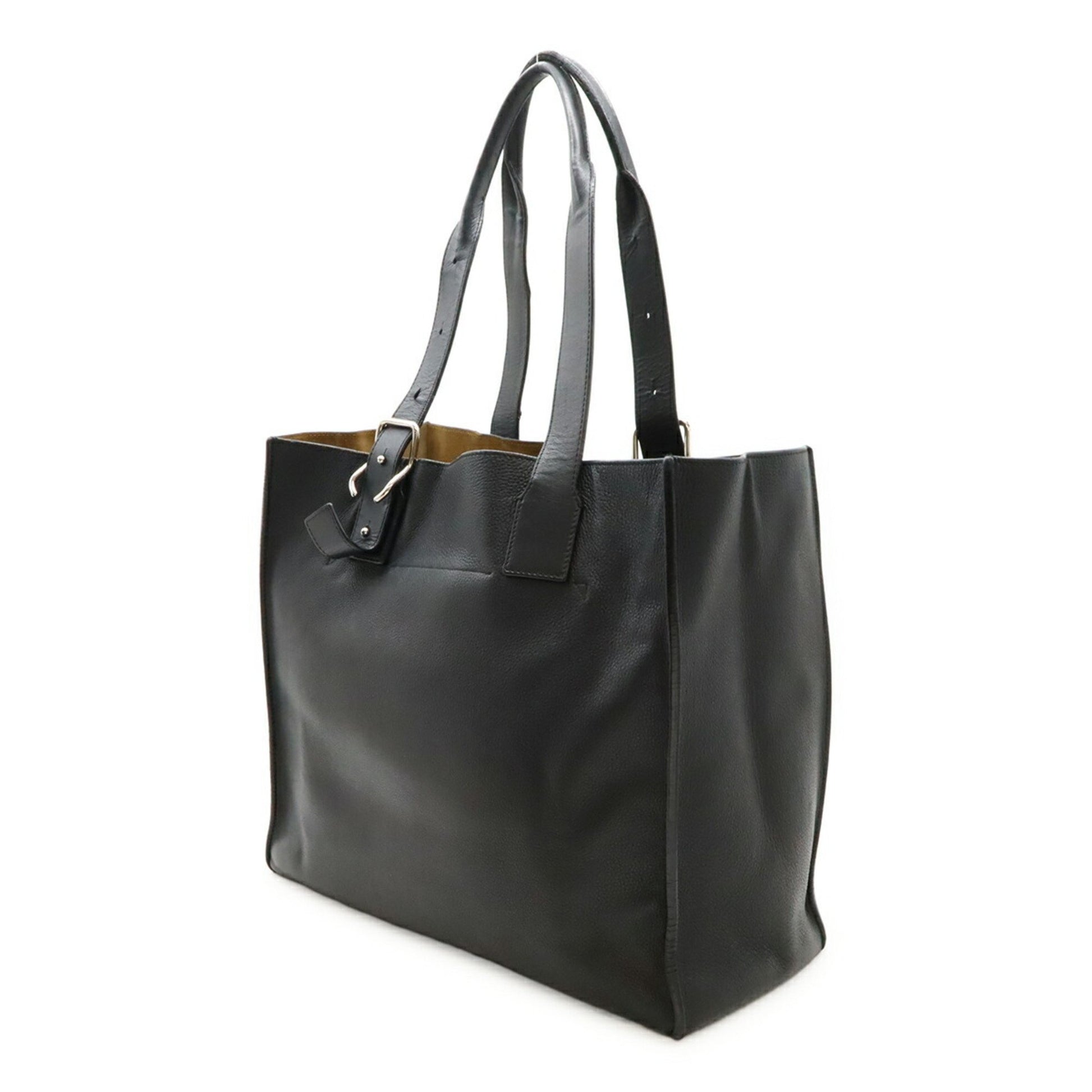 Loewe Buckle, Black, Leather, shoulder