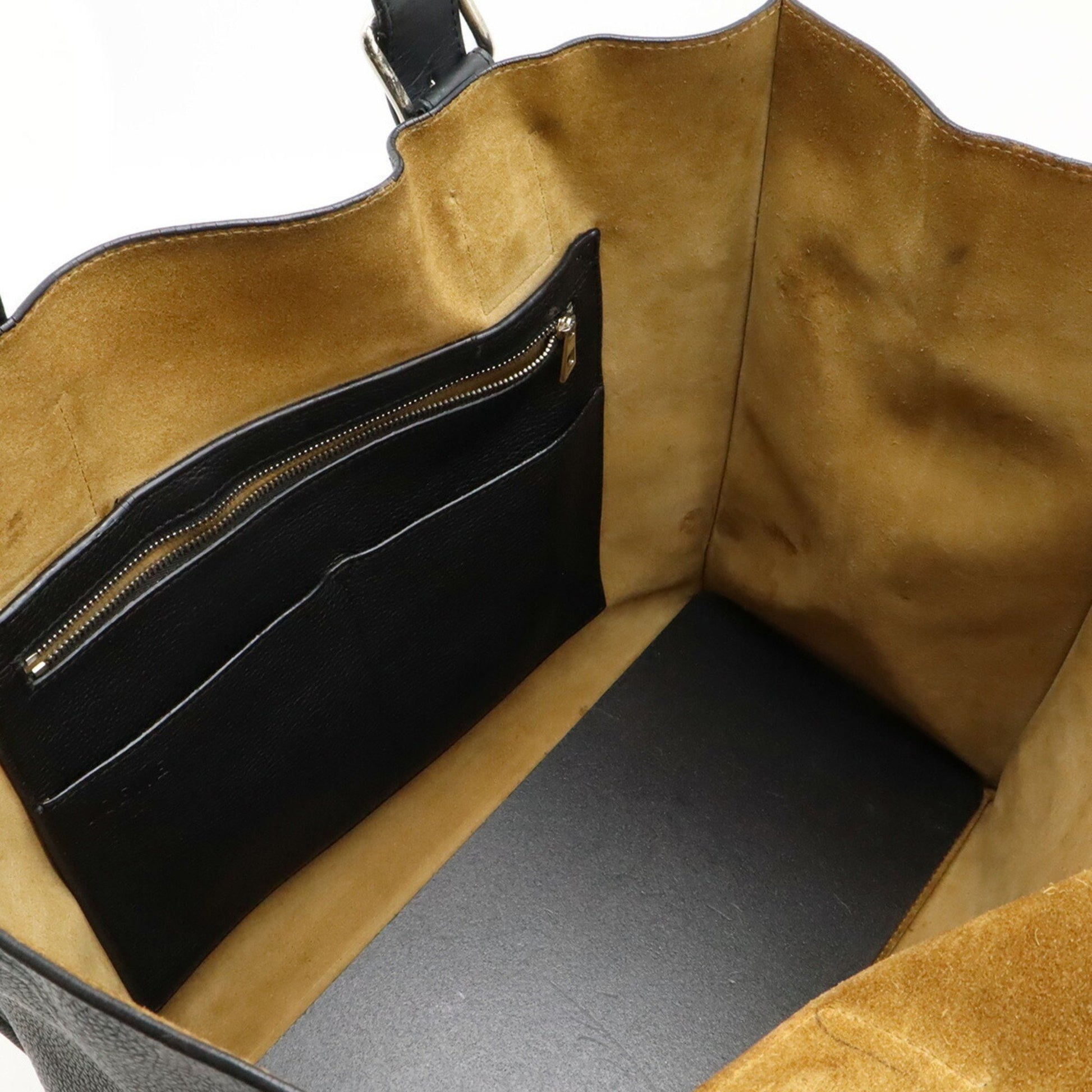 Loewe Buckle, Black, Leather, shoulder