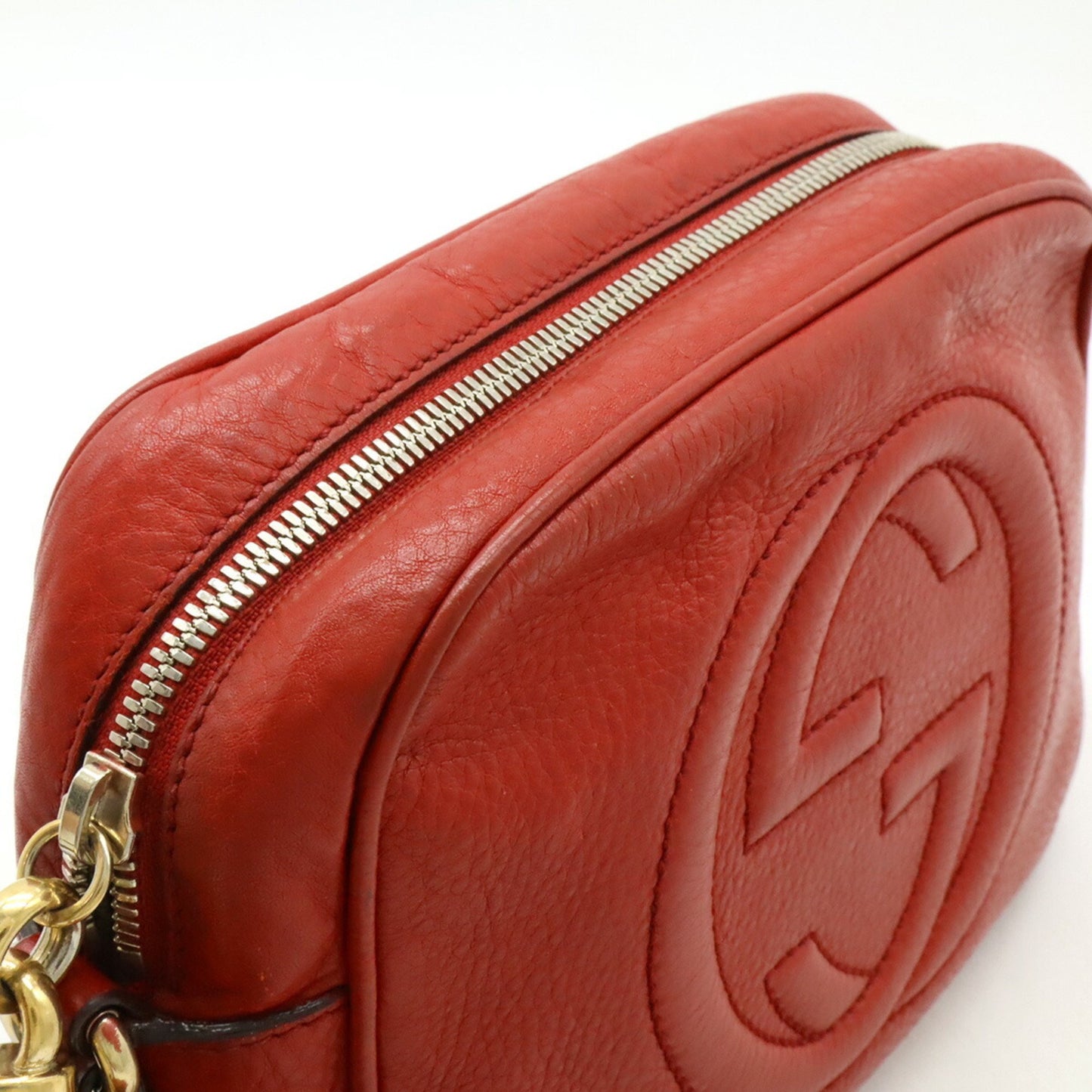 Gucci Soho, Red, Leather, shoulder
