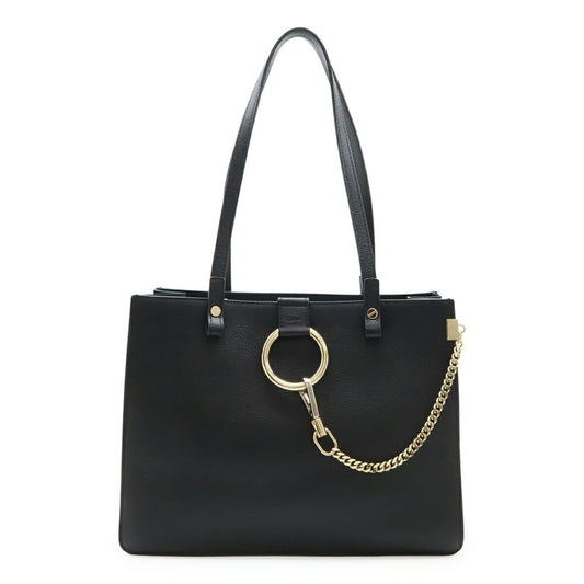 Chloé Faye, Black, Leather, shoulder
