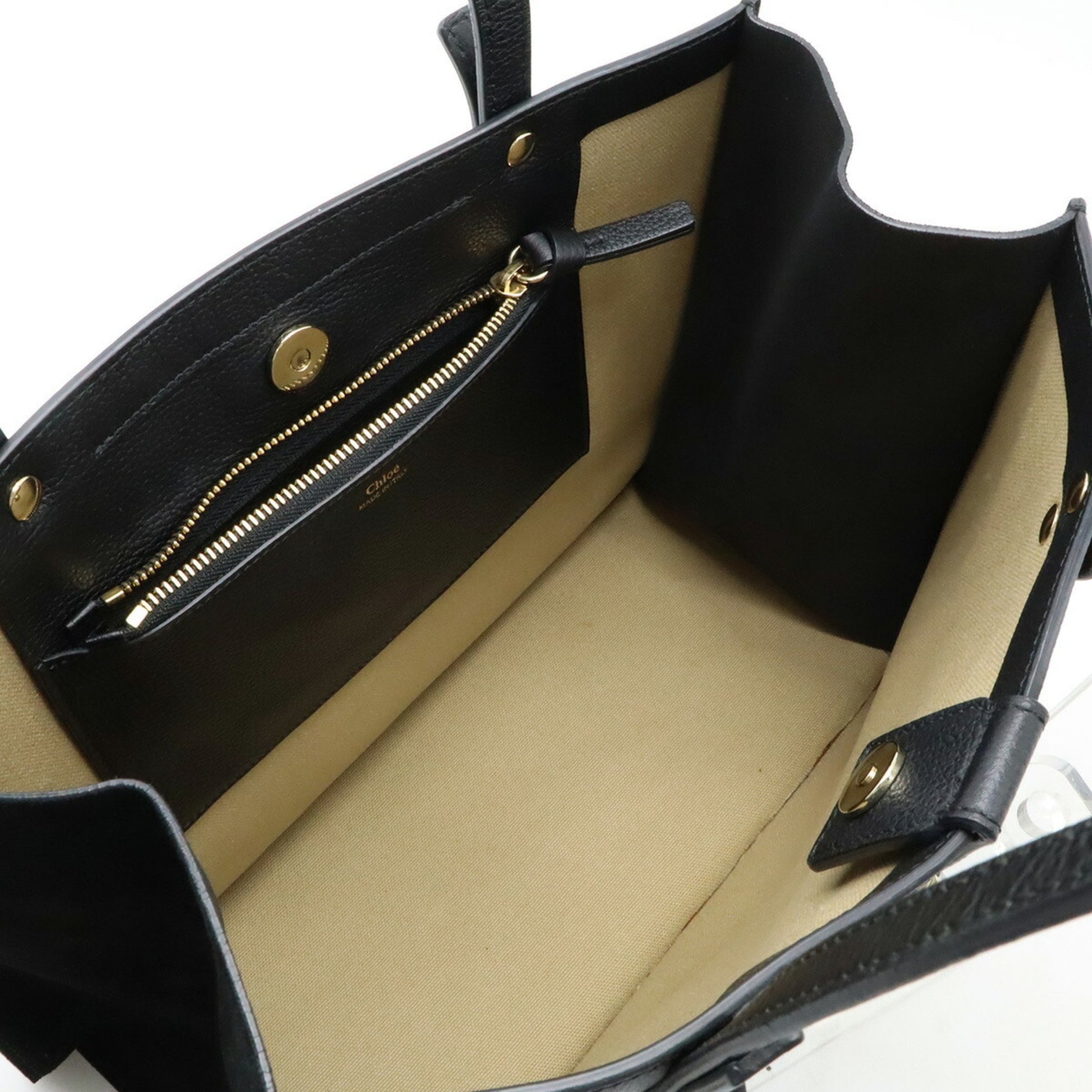 Chloé Faye, Black, Leather, shoulder