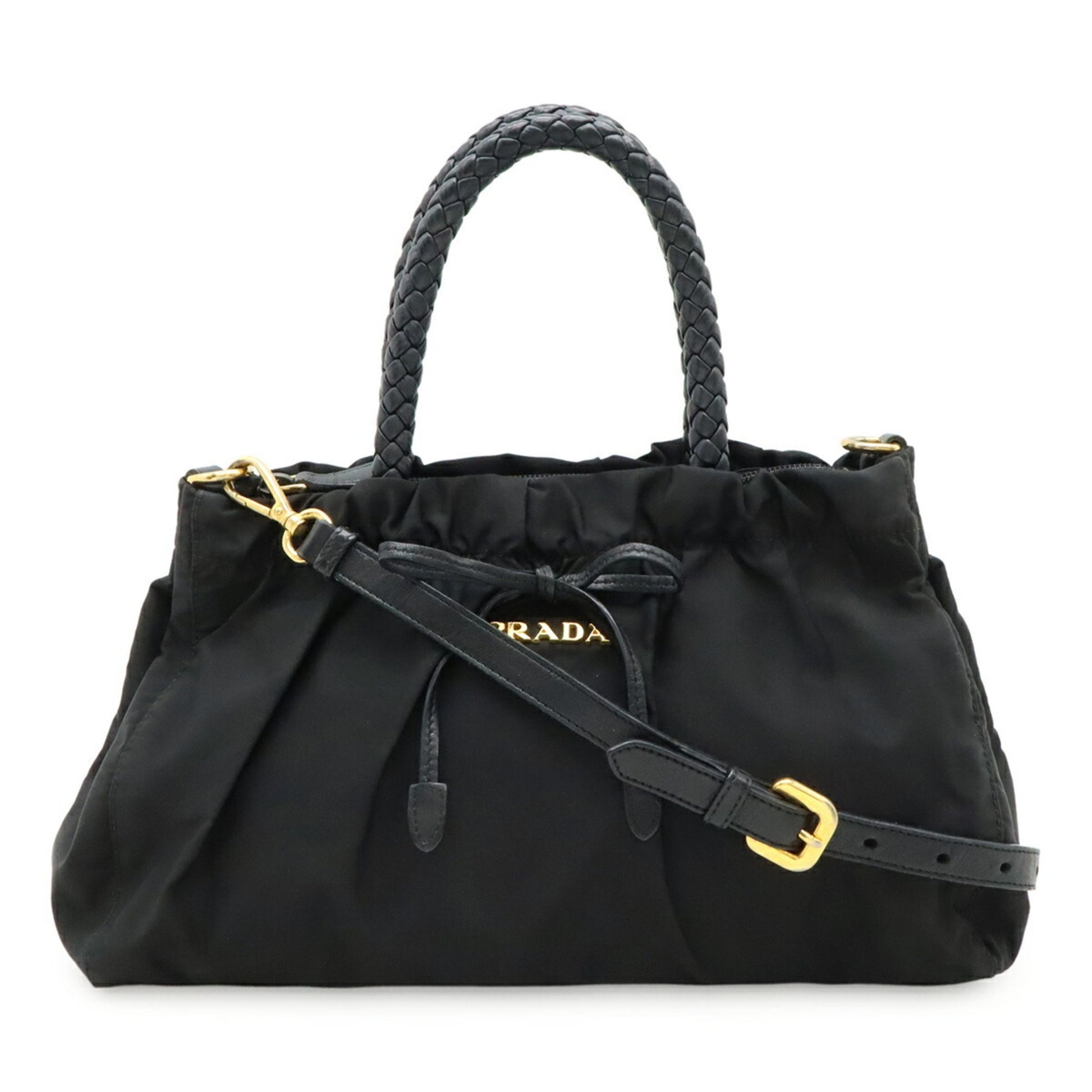 Prada Re-Nylon, Black, NYLON, handbag
