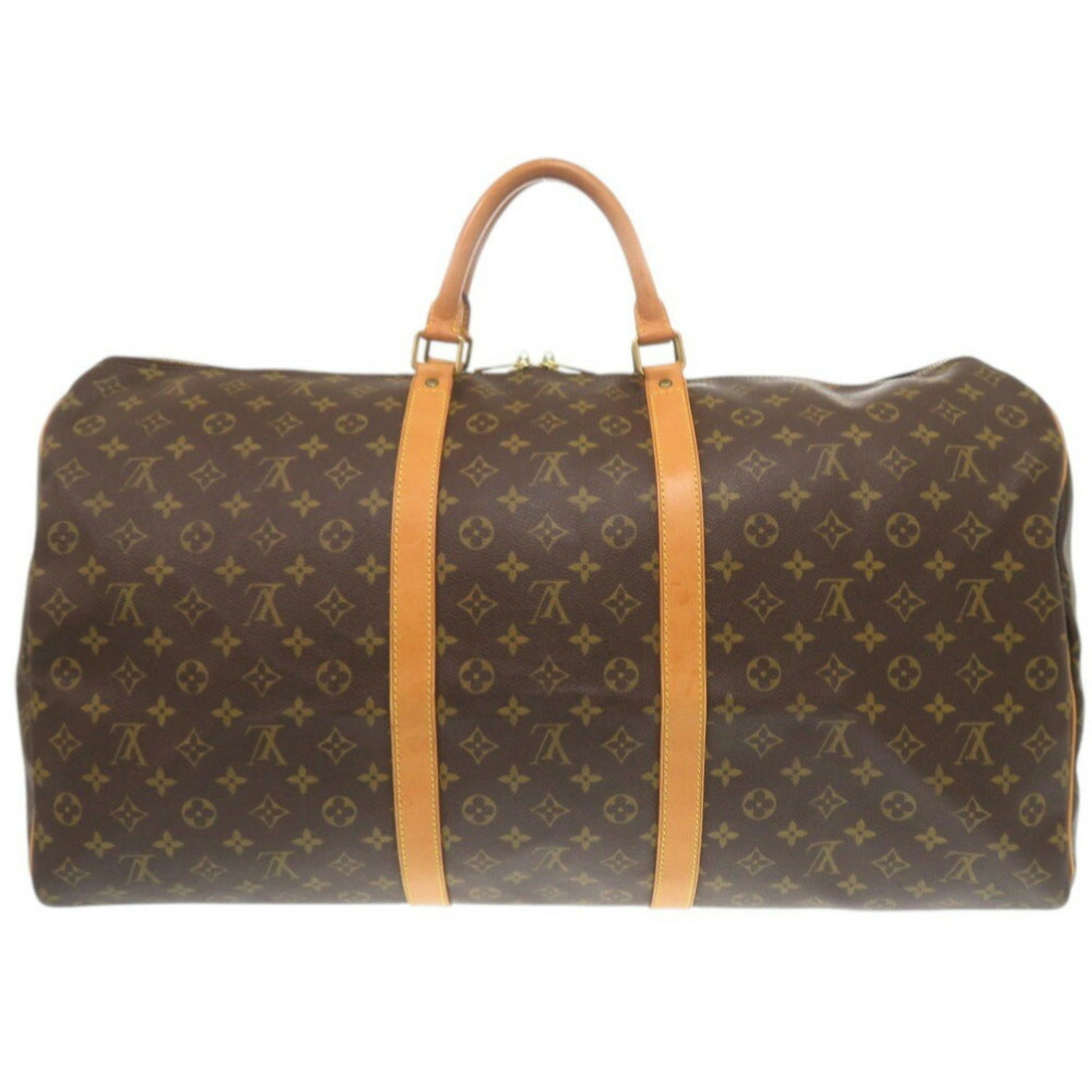 Louis Vuitton Keepall 60, Brown, Canvas, travel
