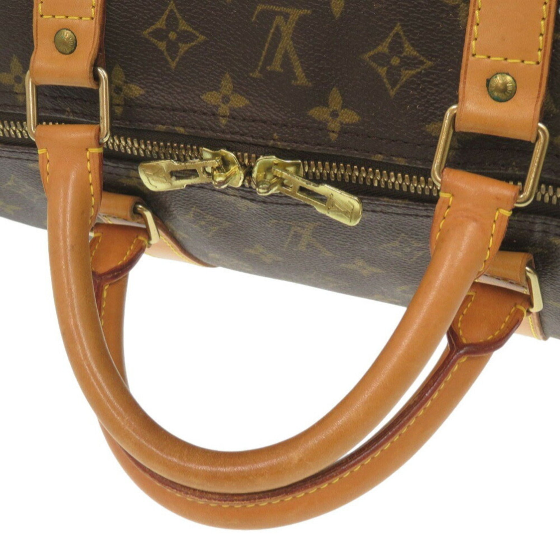 Louis Vuitton Keepall 60, Brown, Canvas, travel
