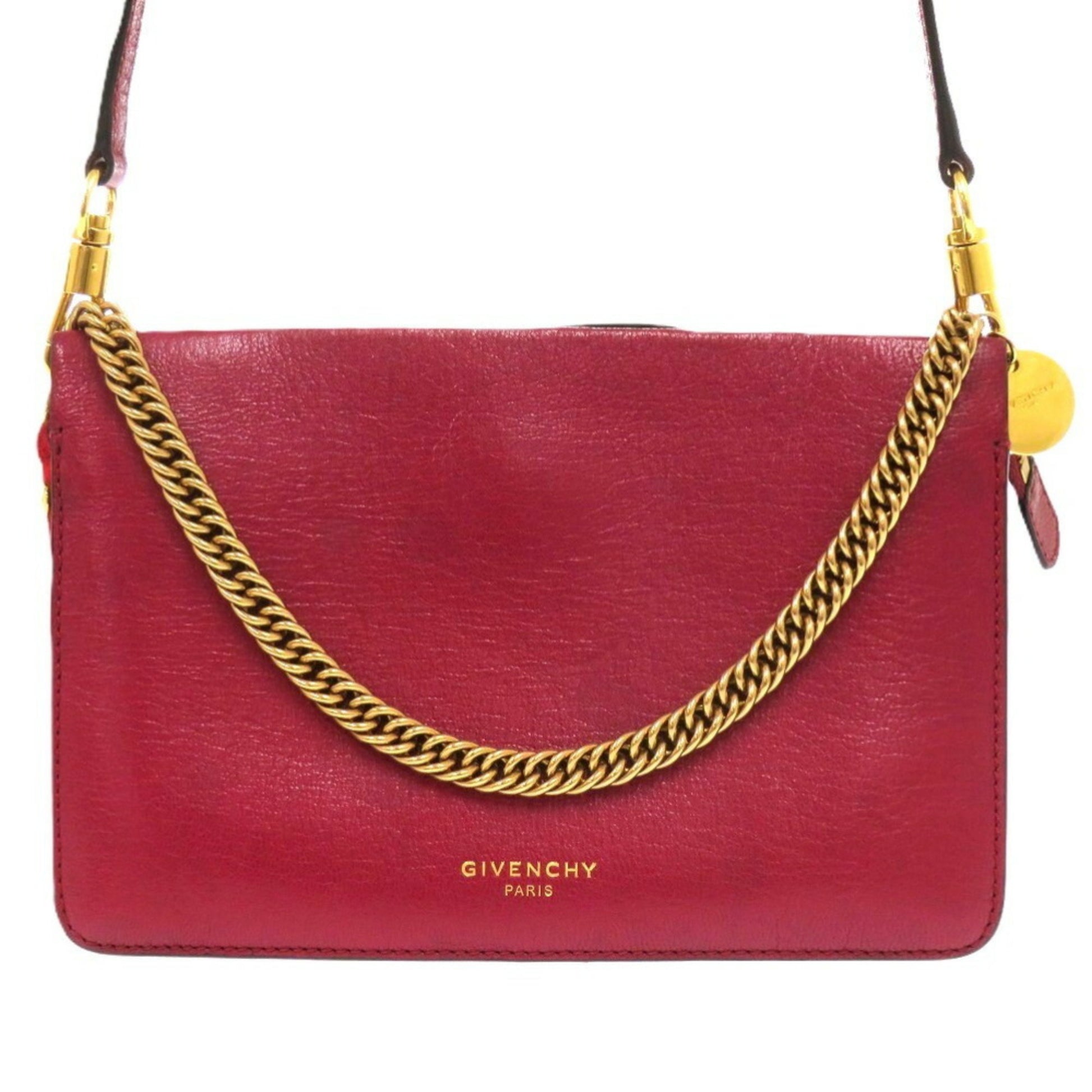 Givenchy Cross3, Red, Leather, shoulder