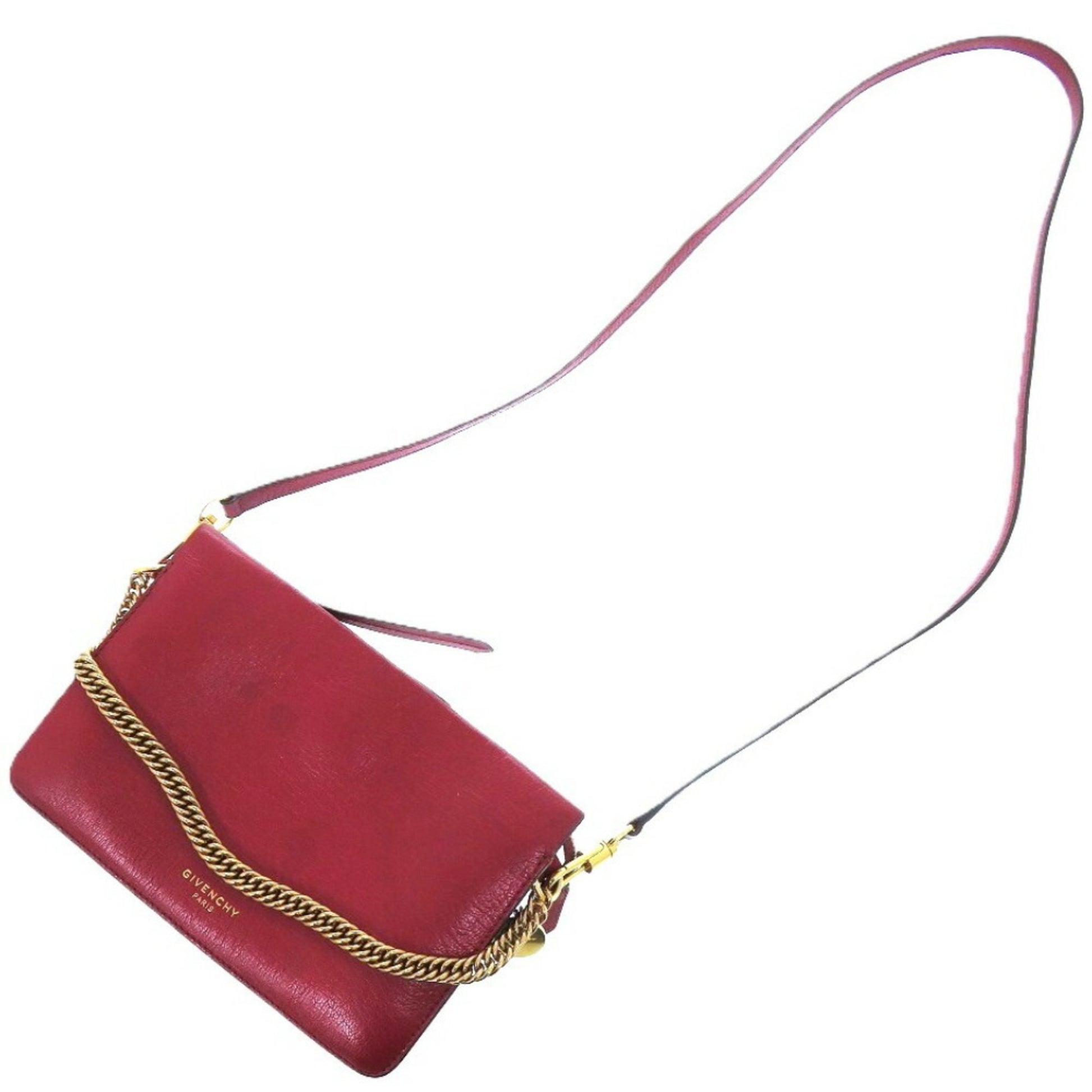 Givenchy Cross3, Red, Leather, shoulder