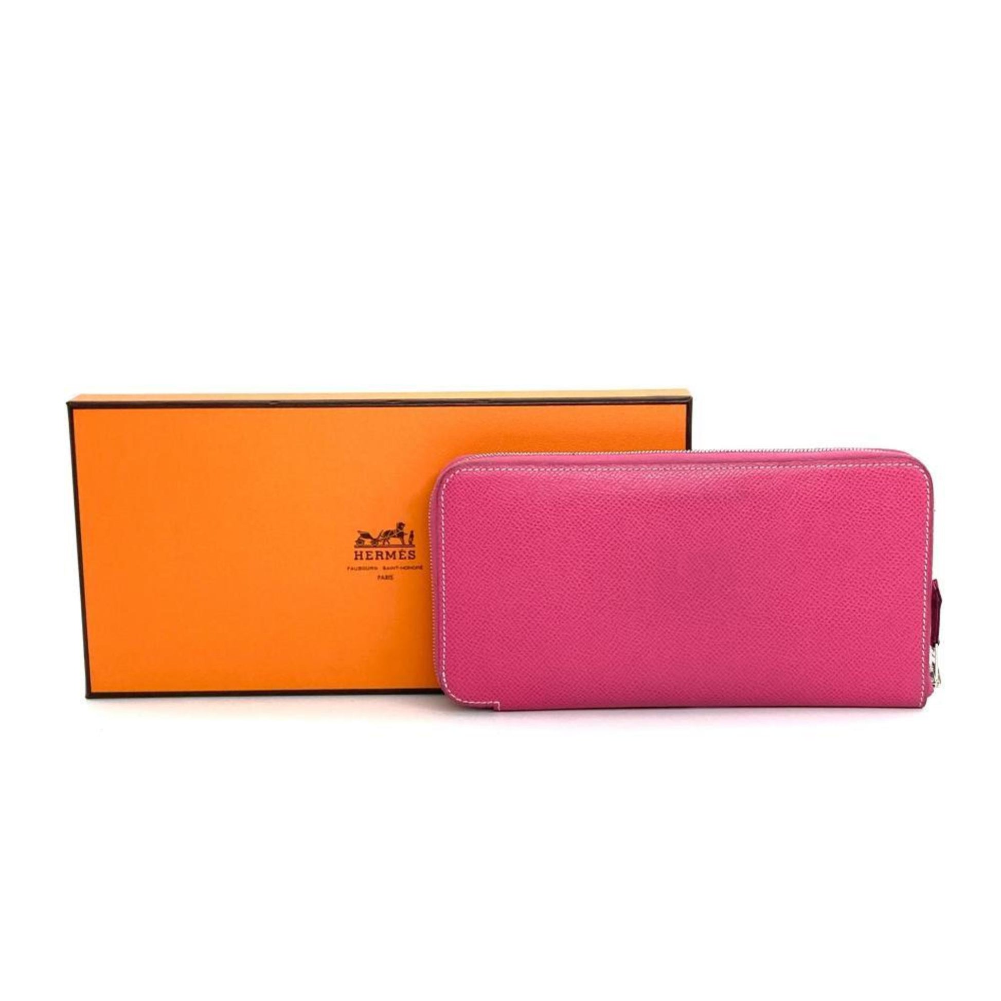 Hermès Silk'In, Pink, Leather, wallet