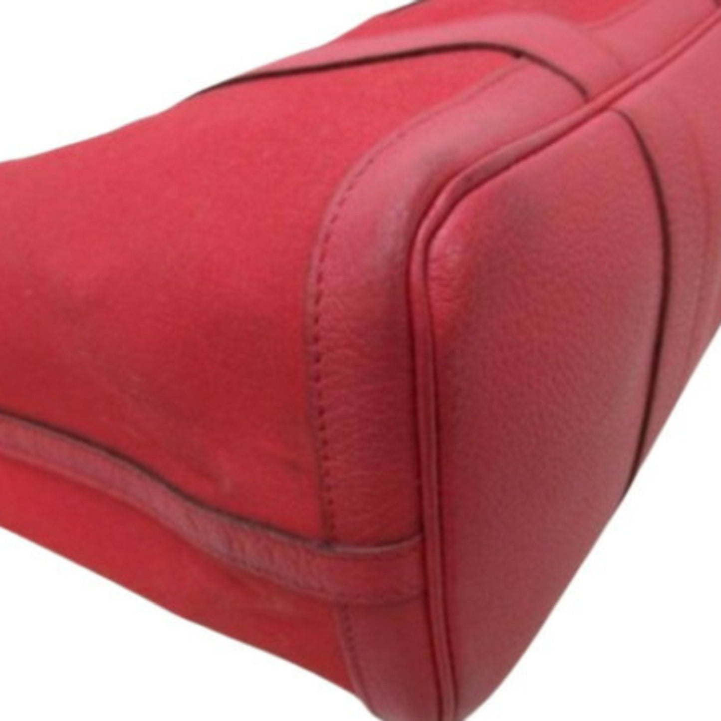 Hermès Garden Party, Red, "CANVAS, LEATHER", tote