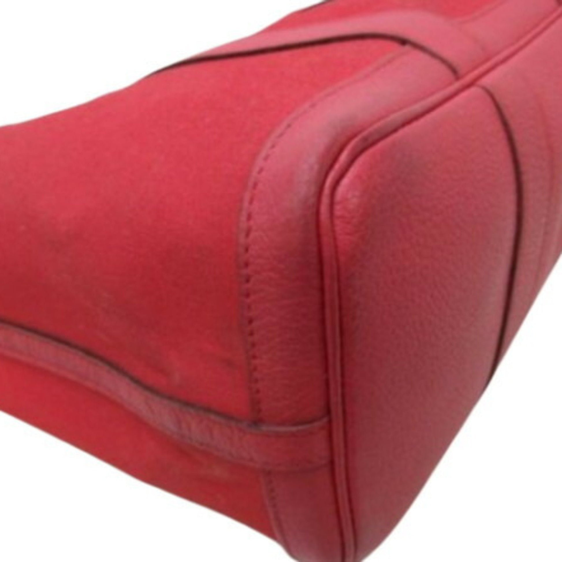 Hermès Garden Party, Red, "CANVAS, LEATHER", tote