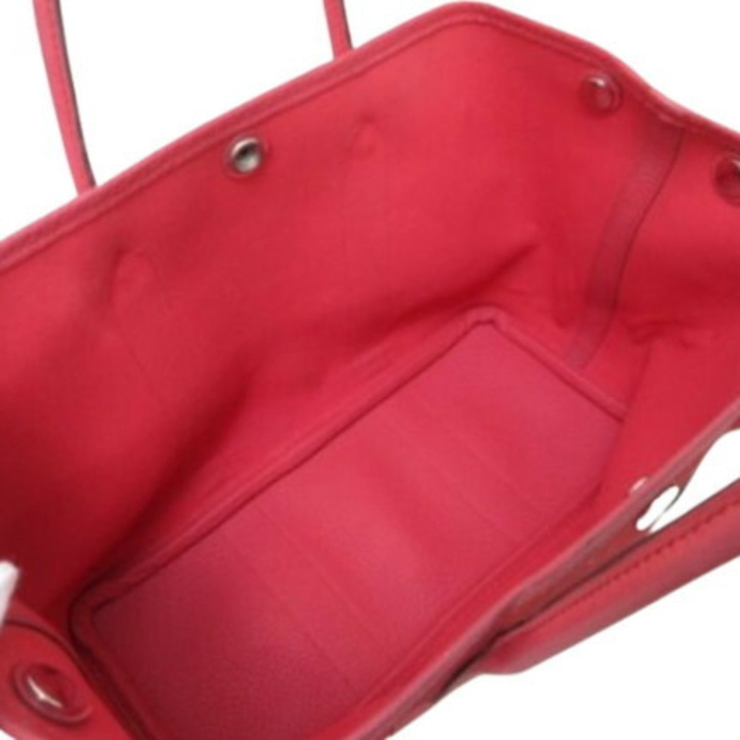 Hermès Garden Party, Red, "CANVAS, LEATHER", tote