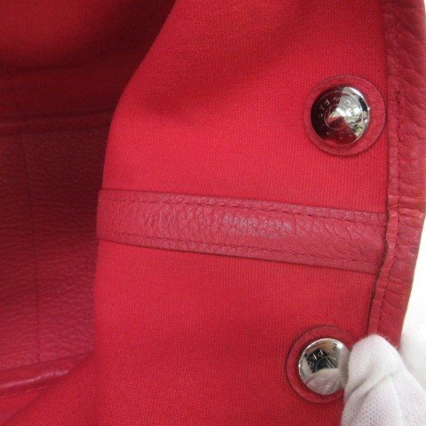Hermès Garden Party, Red, "CANVAS, LEATHER", tote