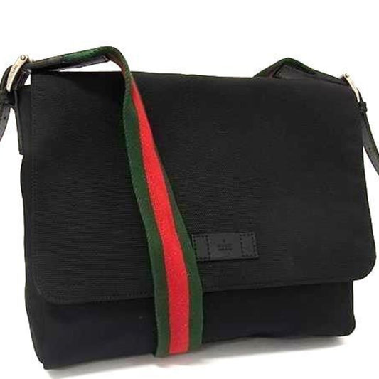 Gucci Sherry, Black, "CANVAS, LEATHER", shoulder
