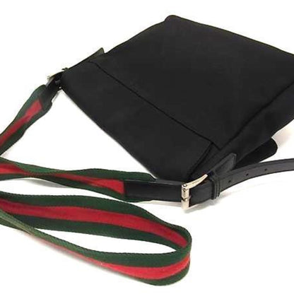 Gucci Sherry, Black, "CANVAS, LEATHER", shoulder