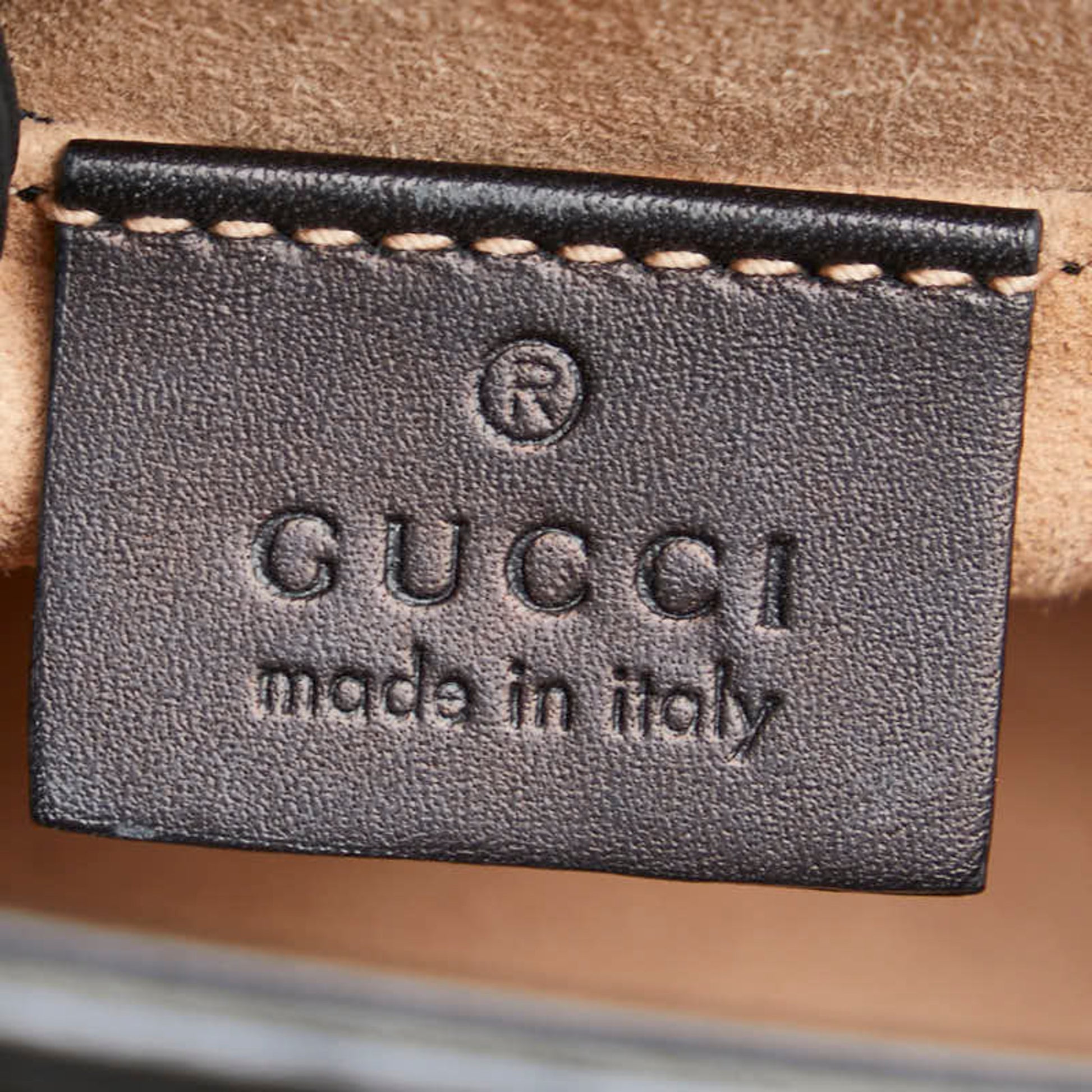 Gucci Sylvie, Black, Leather, shoulder
