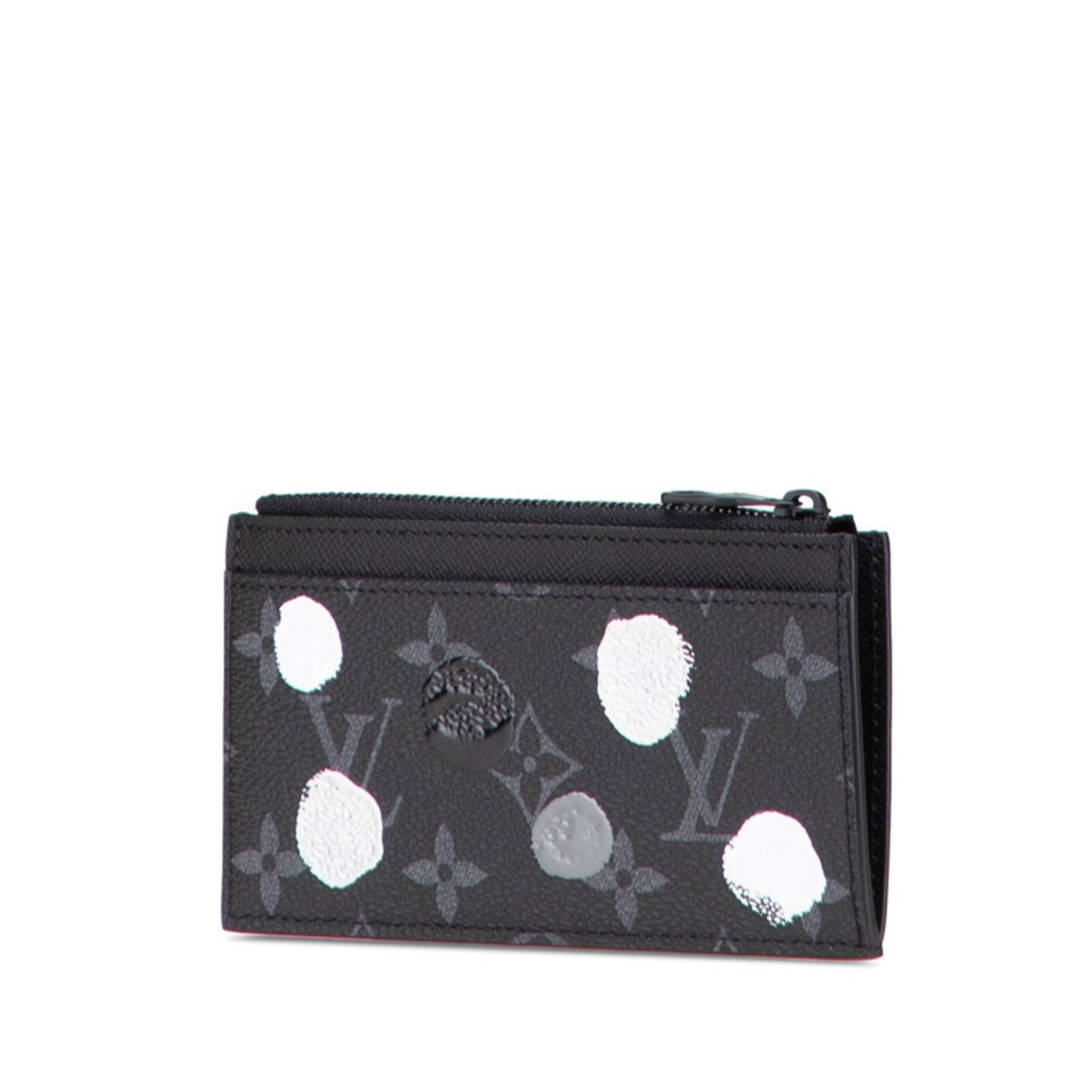 Louis Vuitton Card case, Black, Leather, wallet