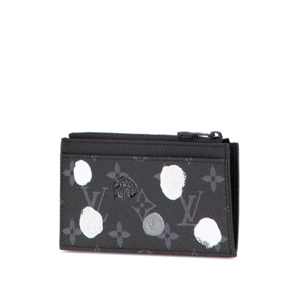 Louis Vuitton Card case, Black, Leather, wallet