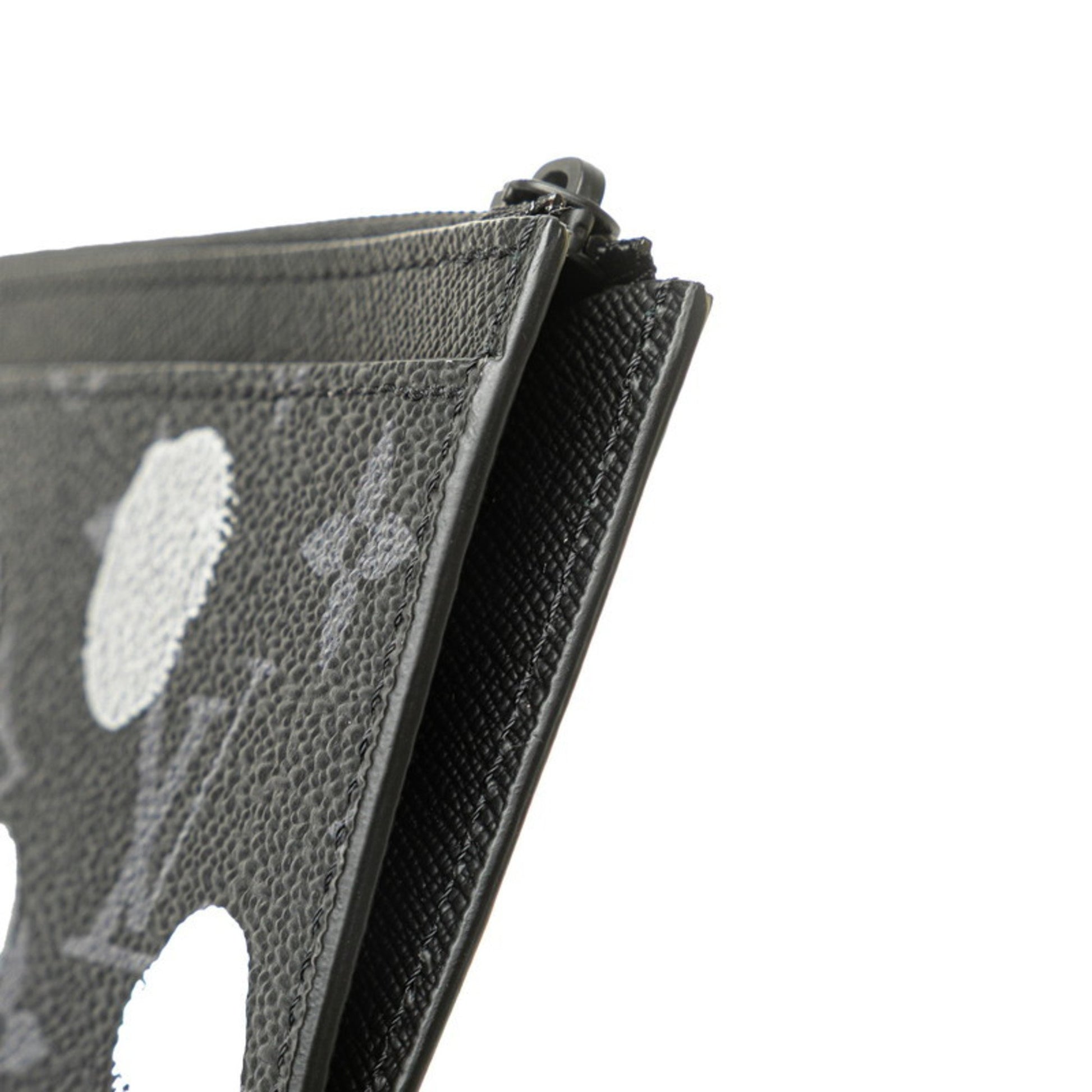 Louis Vuitton Card case, Black, Leather, wallet