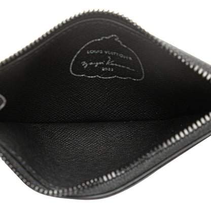 Louis Vuitton Card case, Black, Leather, wallet