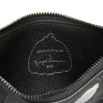 Louis Vuitton Card case, Black, Leather, wallet