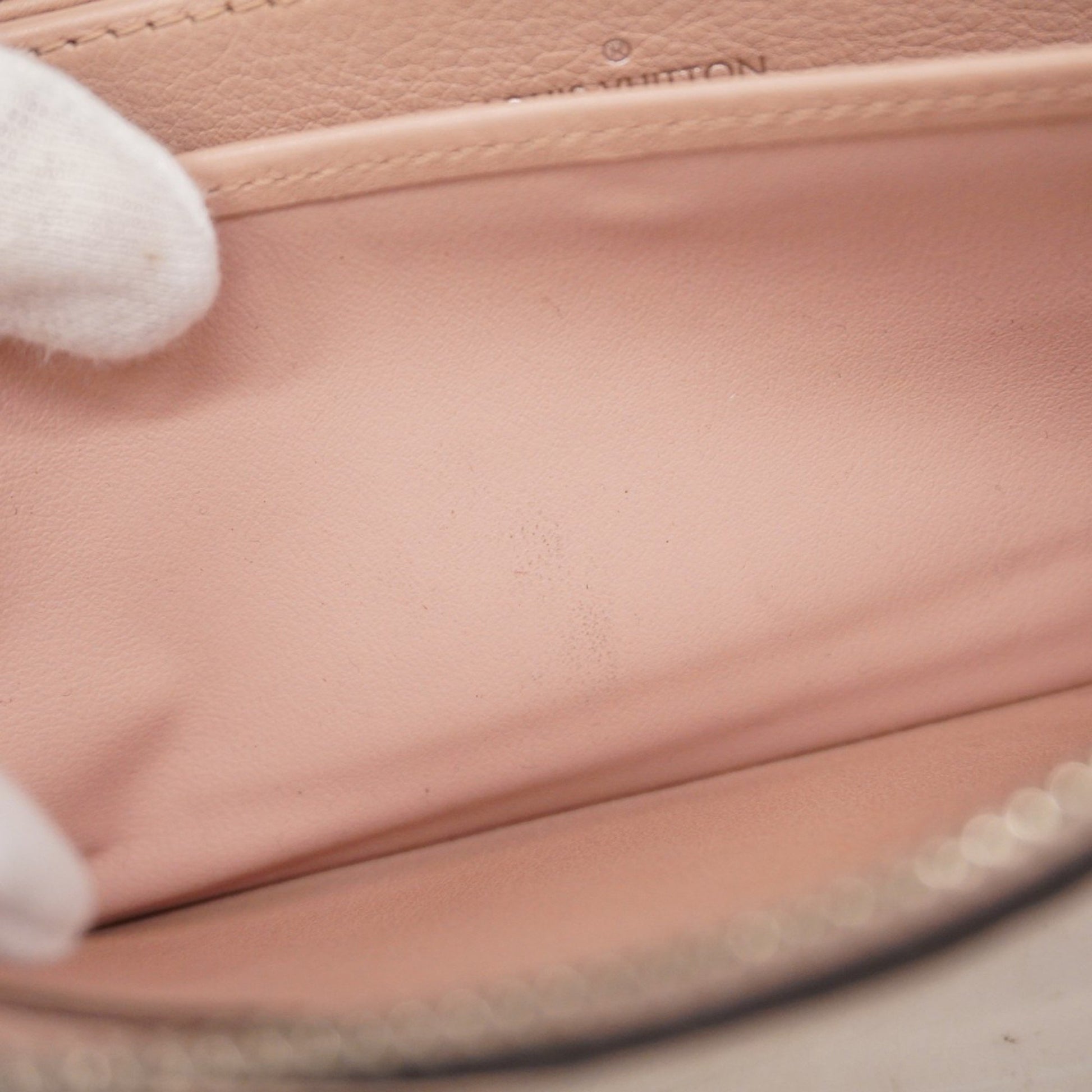 Louis Vuitton Mahina, Pink, Leather, wallet
