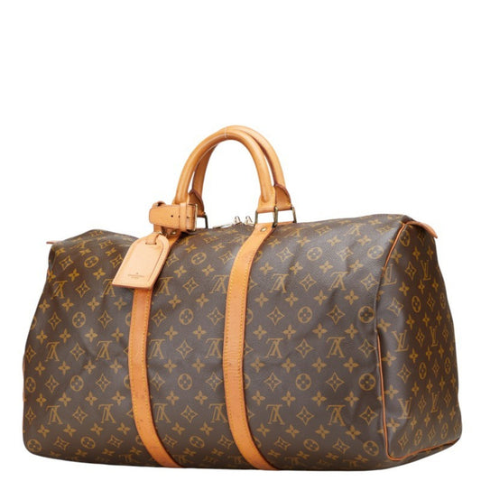 Louis Vuitton Keepall 50, Brown, Canvas, travel