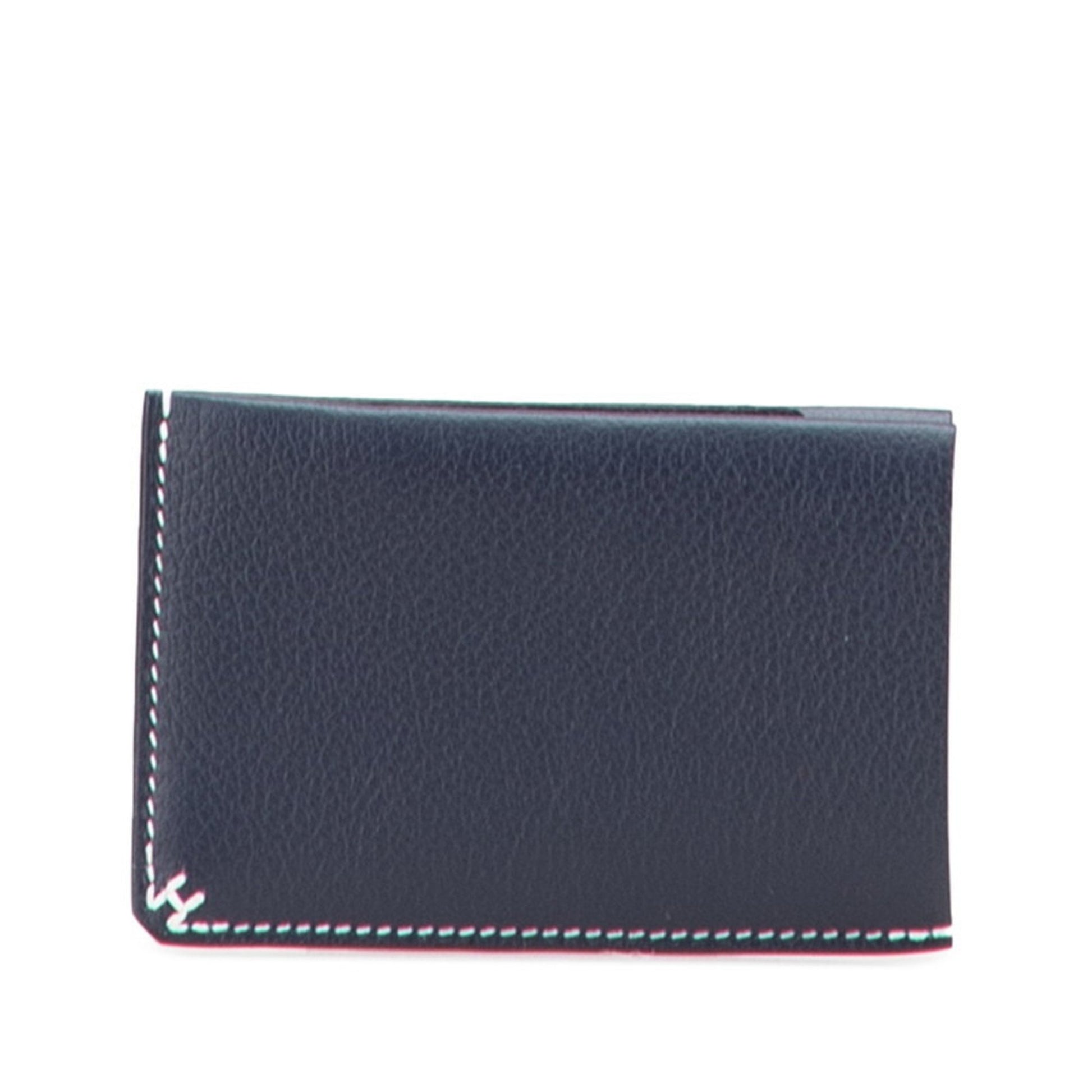 Hermès H, Navy, Leather, wallet