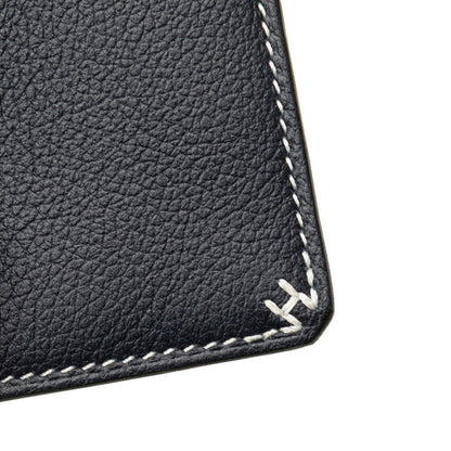 Hermès H, Navy, Leather, wallet