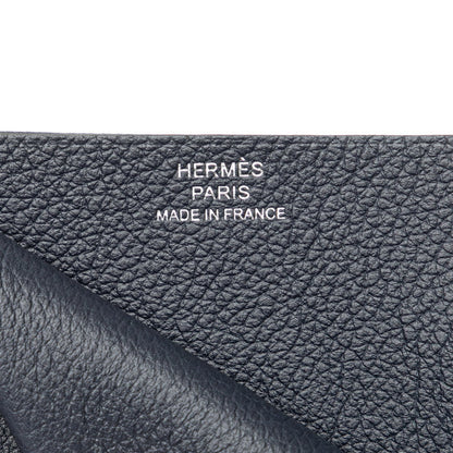 Hermès H, Navy, Leather, wallet