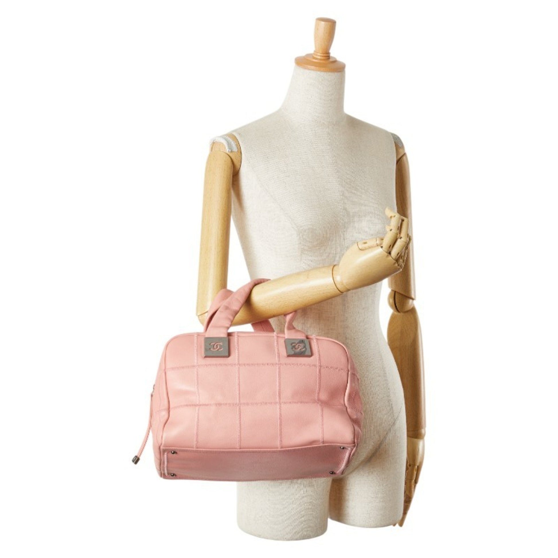 Chanel Chocolate bar, Pink, Leather, handbag